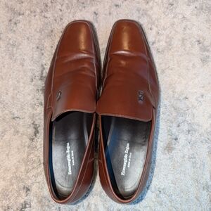Ermenegildo Zegna Men's Tan Leather Oxfords
